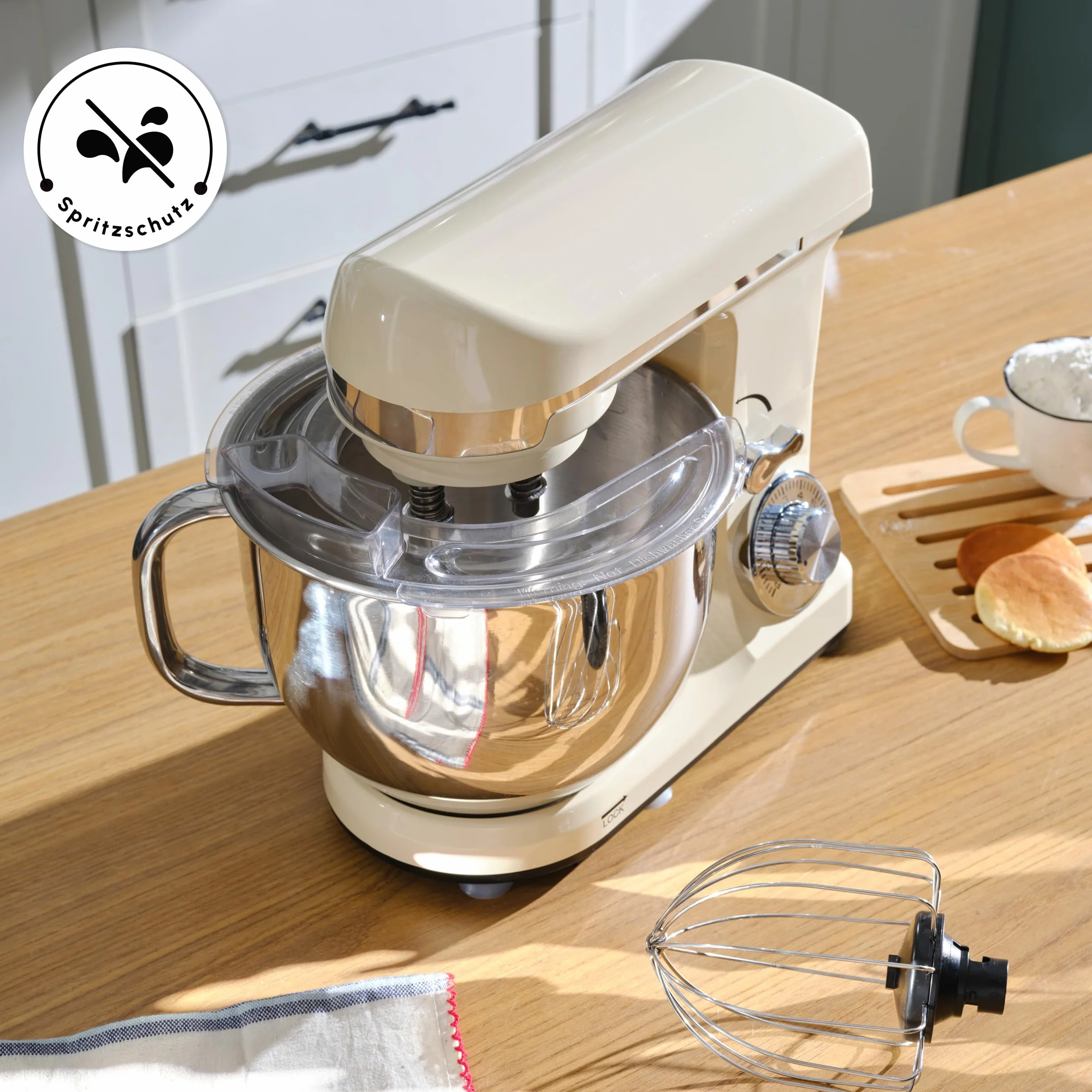 Karaca Blendburst mikser stojący, Iconic Beige – wydajne urządzenie kuchenne o mocy 1400 W i pojemności 5,7 l
