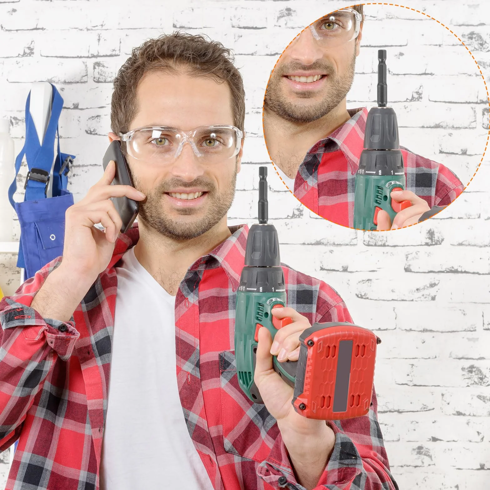 8-częściowy zestaw adapterów do kluczy nasadowych, uniwersalny adapter sześciokątny 6,35 mm (1/4") do wiertarki i wkrętarki akumulatorowej, nasadki i klucze nakrętkowe