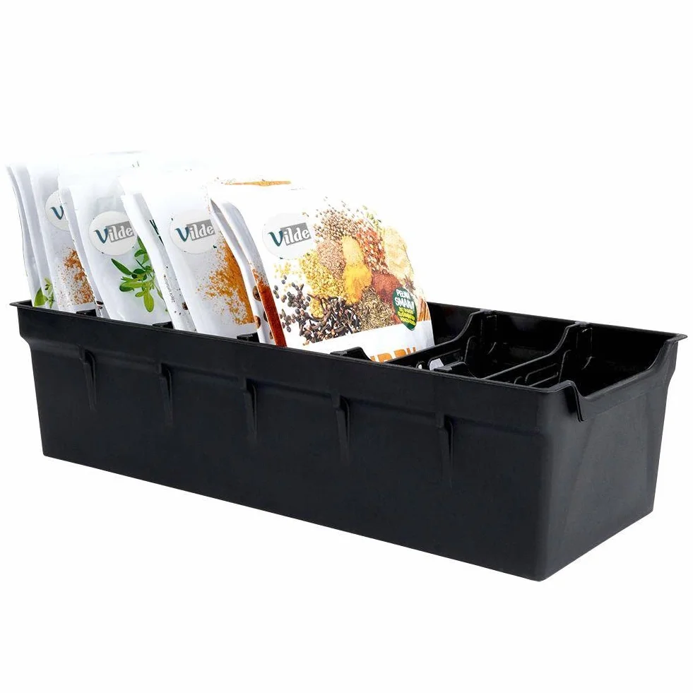 Organizer kuchenny na przyprawy czarny 30x13x8 cm
