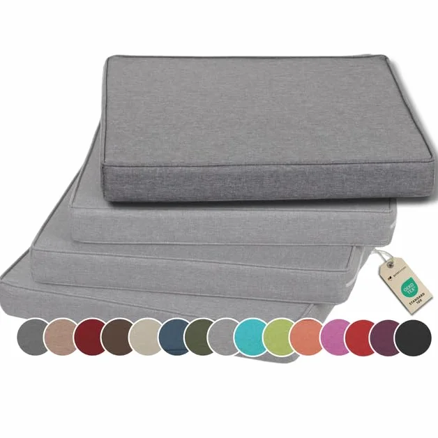 Gutekissen® poduszka na krzesła/ławki do domu i ogrodu poduszka na siedzisko poduszka ogrodowa poduszka na krzesło wiele kolorów FK5 (45x45, Szary, 1)