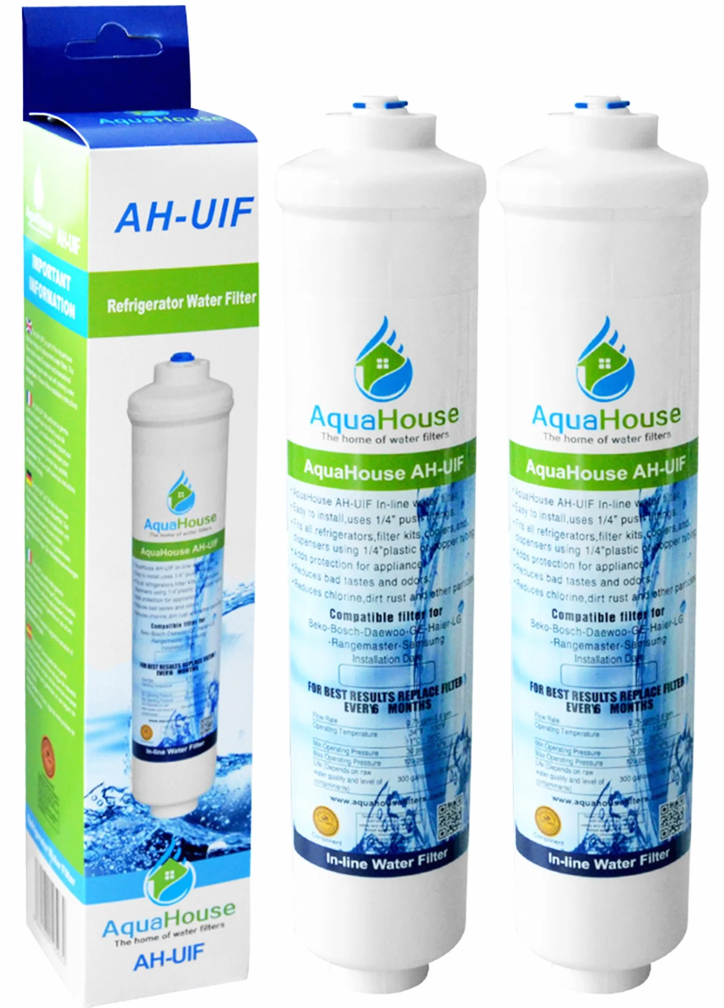 AquaHouse AH-UIF zewnętrzny filtr wody do lodówki Samsung LG Haier