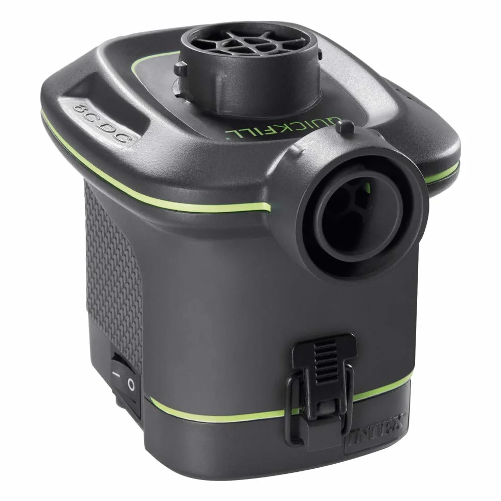Intex Quick-Fill Pompa do Łóżek Dmuchanych, Czarny/Zielony, 420 l/min