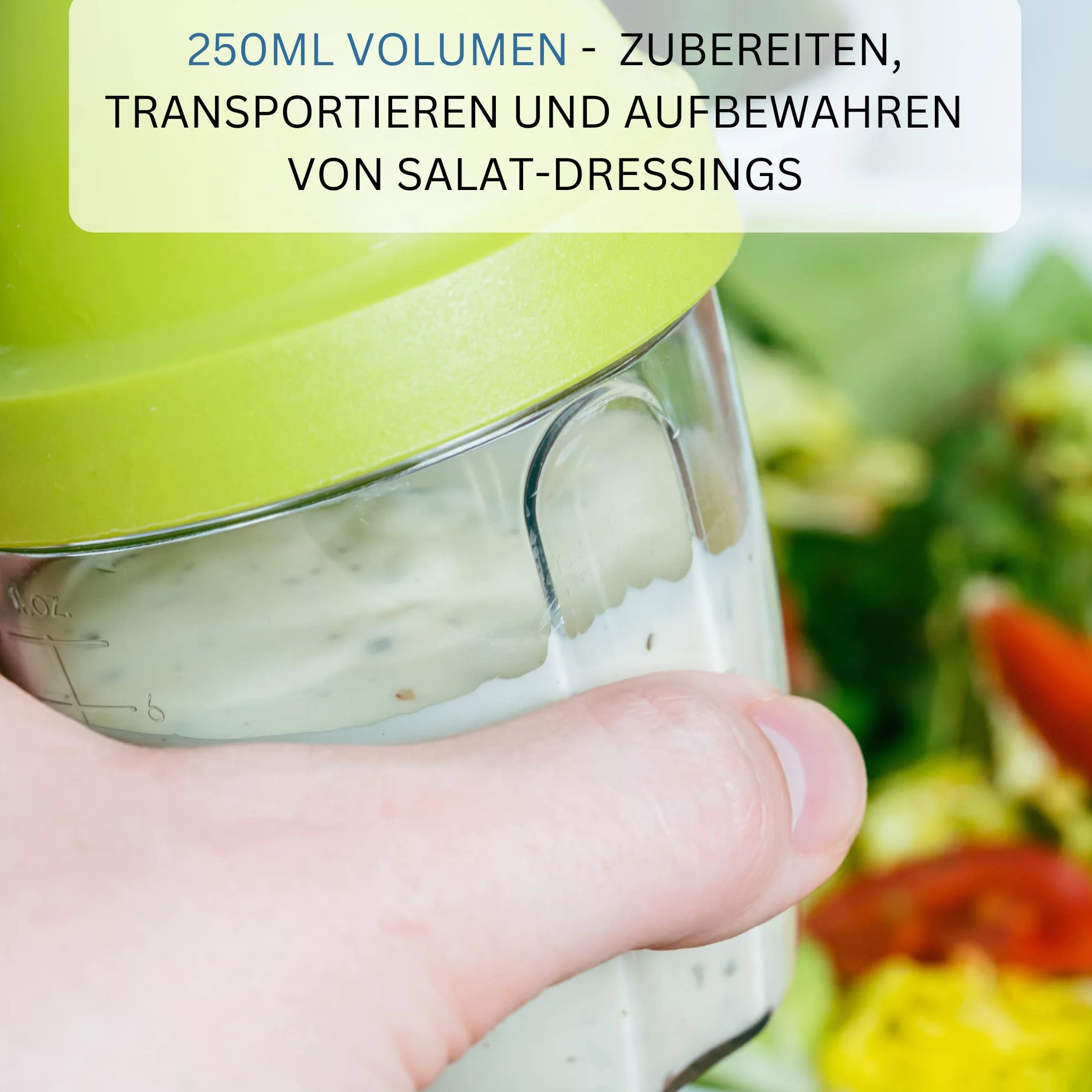 Westmark Kubek do miksowania i shaker z wyjmowaną nakładką mieszającą, Pojemność: 0,25 l, Wysokość: 12,8 cm, Tworzywo sztuczne, BPA-free, Mix-Ei, Kolor: Przezroczysty/Zielony, 3089227A