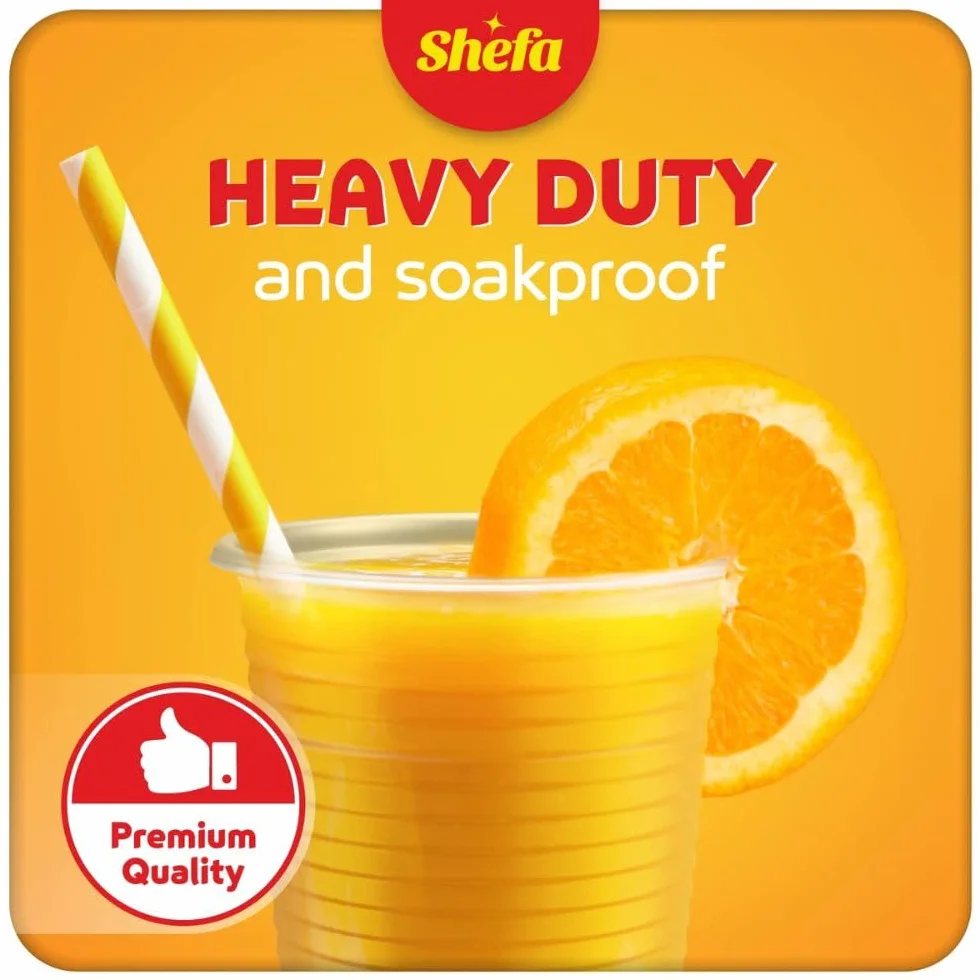 Shefa 100 Przezroczystych Plastikowych Kubków Na Piwo, Wodę, Sok, Desery i Zimne Napoje - Do Koktajli Mlecznych - 180 ml