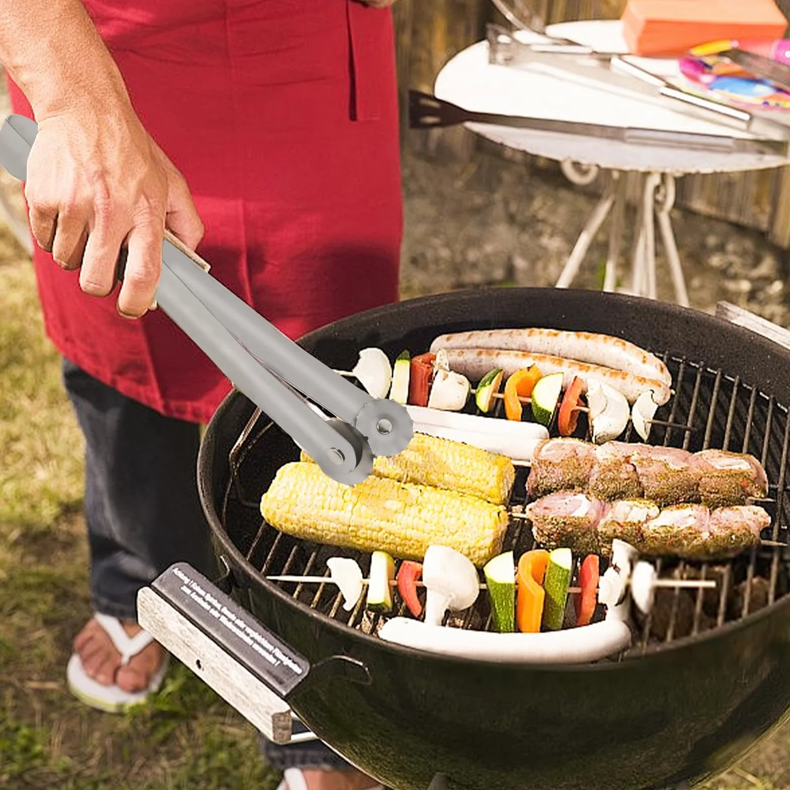 barbecue szczypce do kiełbasy, szczypce do grilla ze stali nierdzewnej szczypce kuchenne