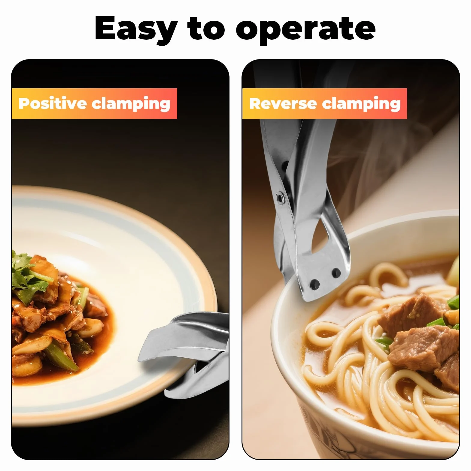 2 szczypce do frytkownicy na gorące powietrze, szczypce do Airfryer, ze szczotką silikonową, stal nierdzewna, antypoślizgowe, odporne na wysokie temperatury, czarne