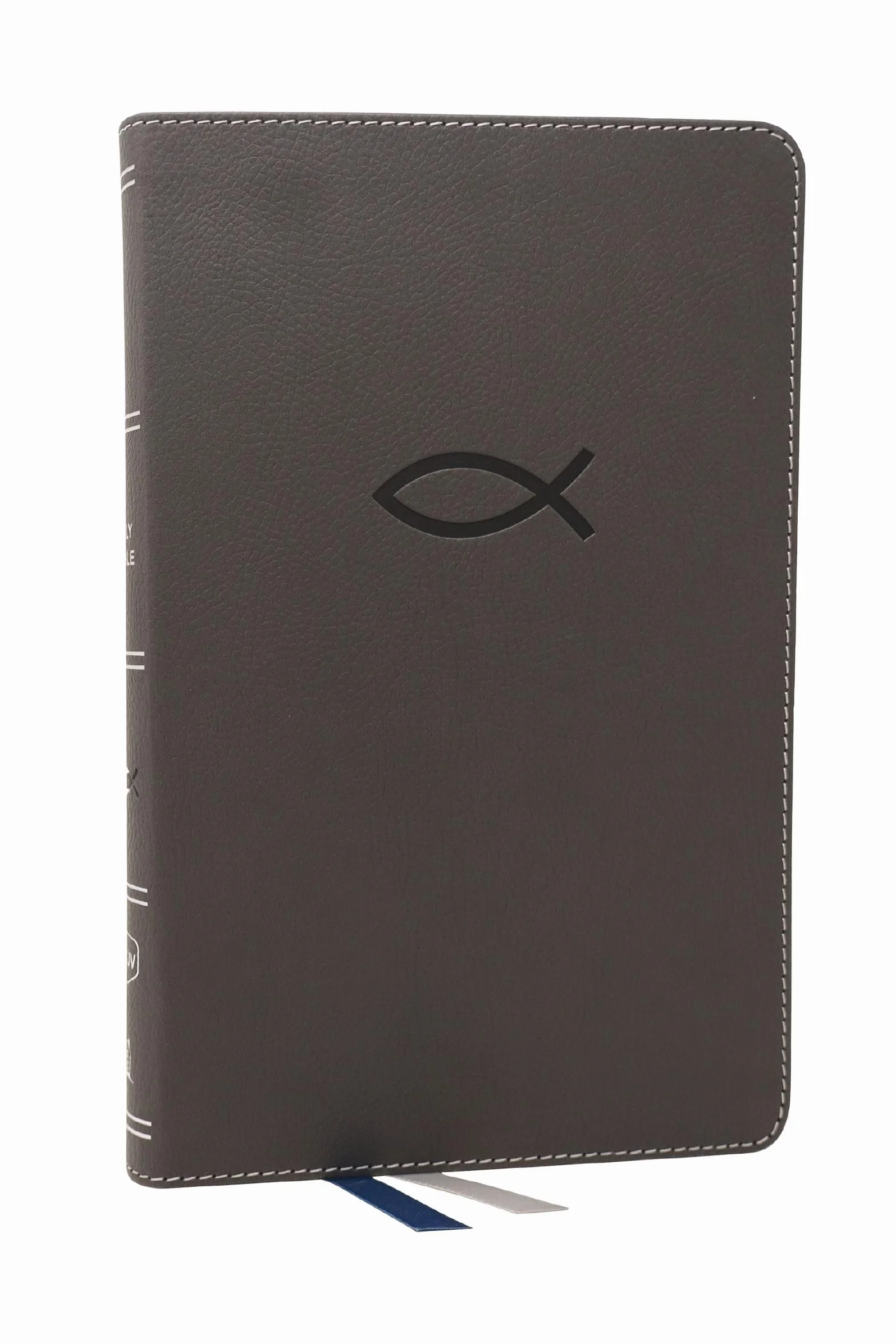 Nkjv, Thinline Bible Youth Edition, Leathersoft, Gray, Red Letter Edition, Comfort Print: Holy Bible, New King James Version
