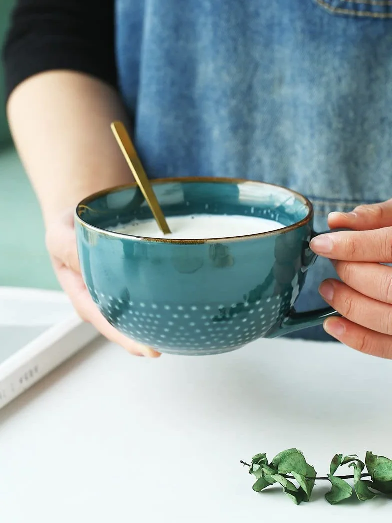 Filiżanka do kawy 700 ml z kamionki XXL kubek ceramiczny