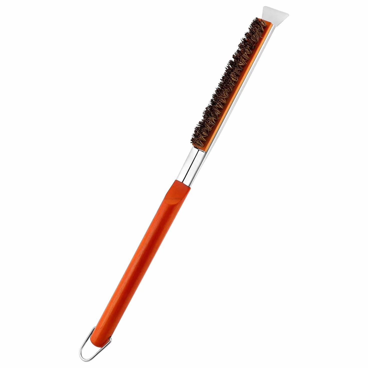 QWORK® Szczotka do pieca do pizzy z włosiem z włókna palmowego, szczotka do czyszczenia piekarnika, do piekarników zewnętrznych i kamieni do pizzy