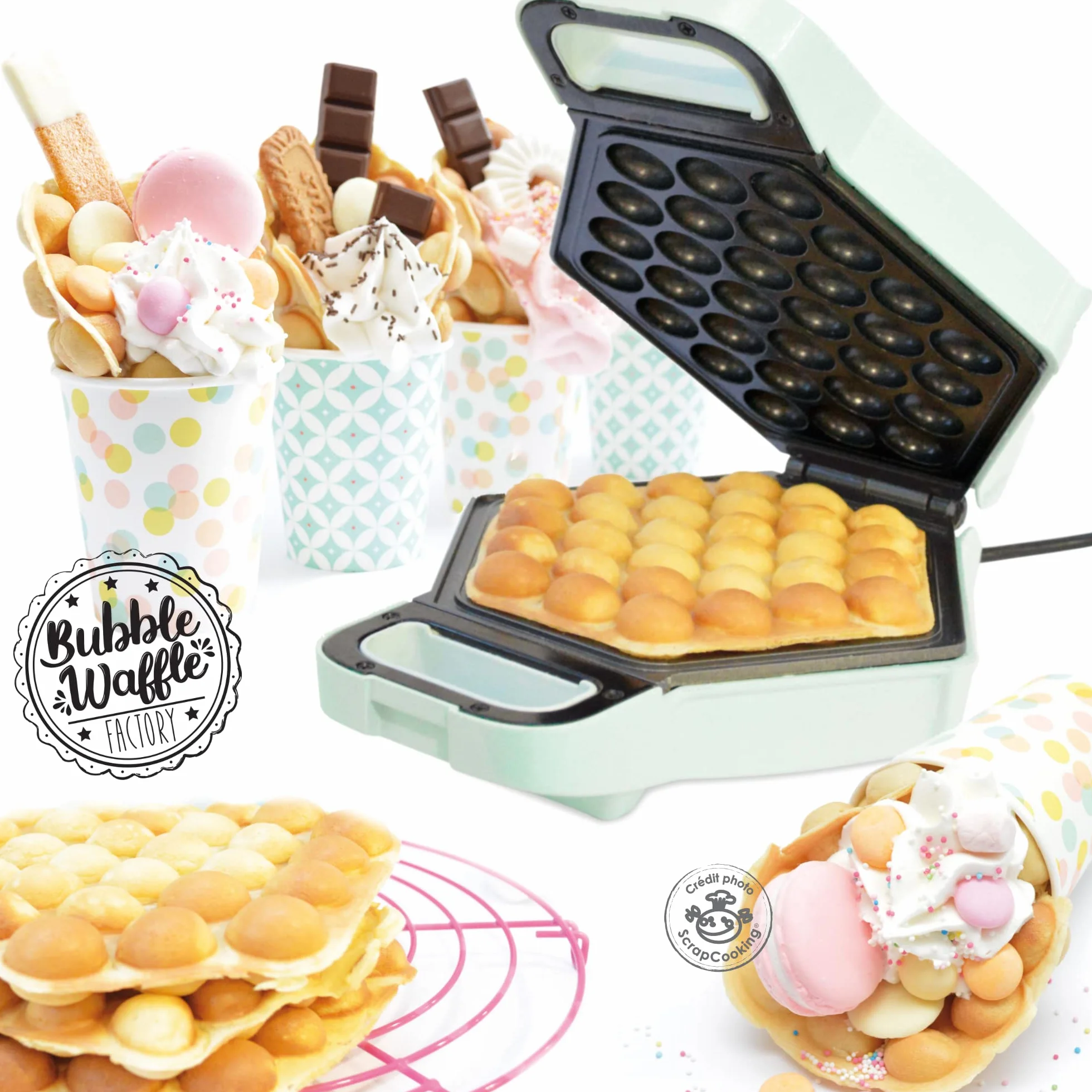 ScrapCooking Gofrownica 700 W płyta do pieczenia 20 cm