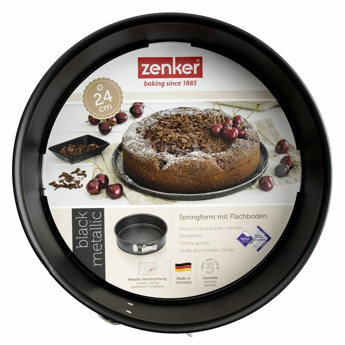 Zenker Forma do Pieczenia Ø 24 cm z Powłoką Zapobiegającą Przywieraniu