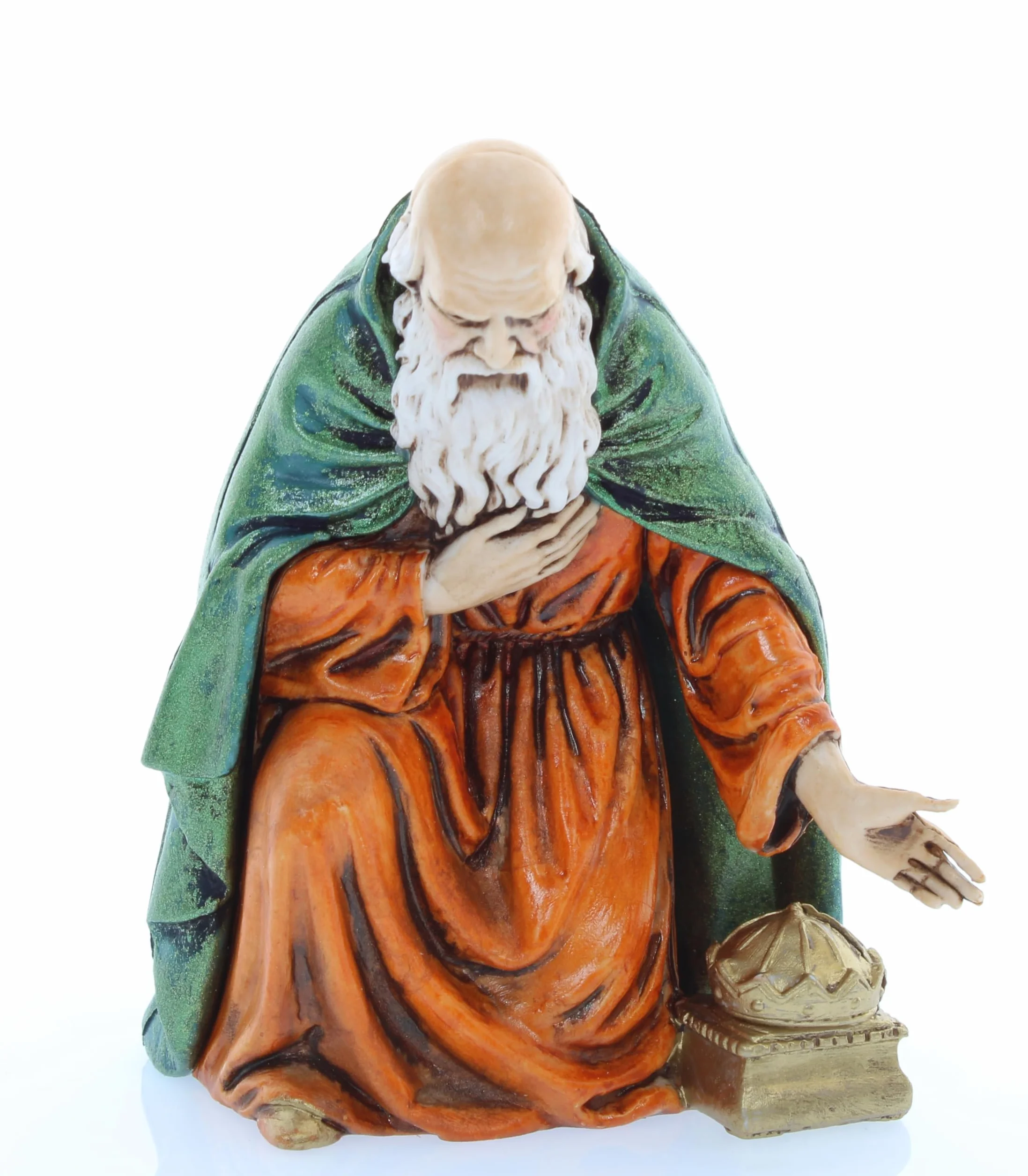 Moranduzzo Tris Król Mędrców do szopki 12 cm w skali 1:15 - Niezniszczalne figurki do szopki - styl 700", ręcznie wykończony obraz, oficjalny produkt, wyprodukowany we Włoszech, rzeźbiarz M. Landi