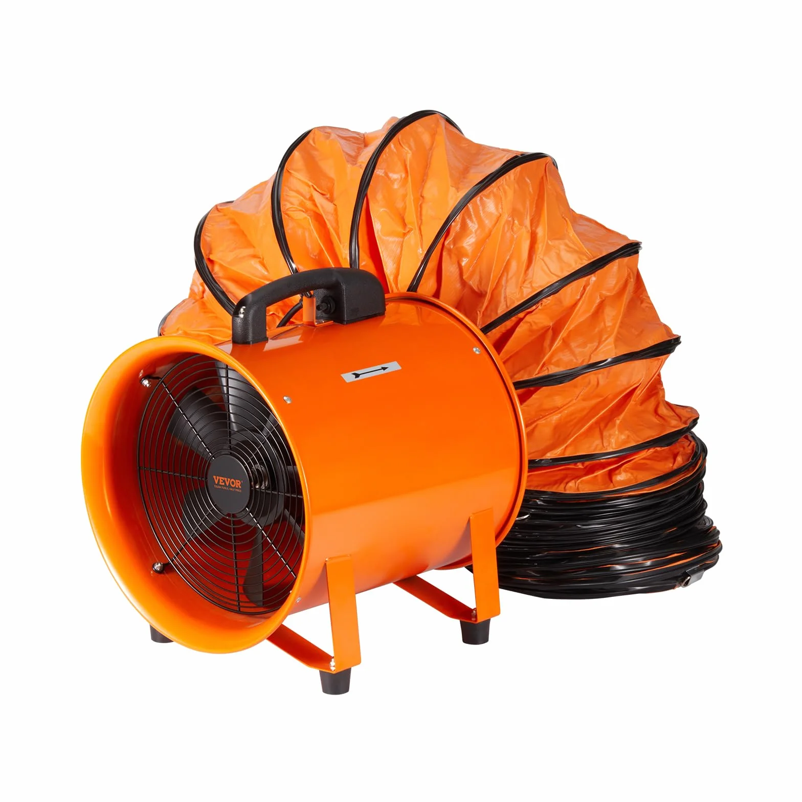 VEVOR Wentylator wyciągowy 145 W Przemysłowy Wyciąg Powietrza 203 mm Wąż wyciągowy 10 m objętość powietrza 1733 m3/h Wentylator spustowy powietrza do wyciągania kurzu dymu w domu pracy