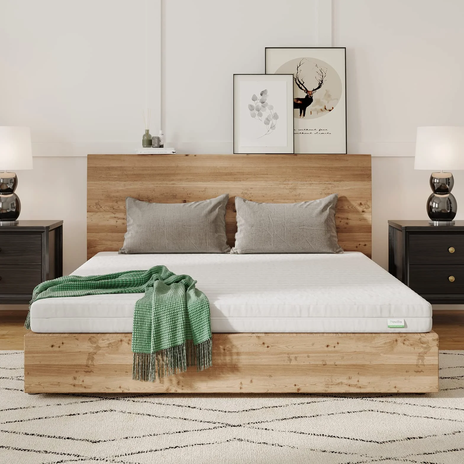 Novilla Materac 80 x 200 cm, H2 i H3, 7-strefowy materac z zimnej pianki, poszewka nadaje się do prania w 60°, materac piankowy, zwijany materac 2 w 1, certyfikat Öko-Tex, wysokość 16 cm