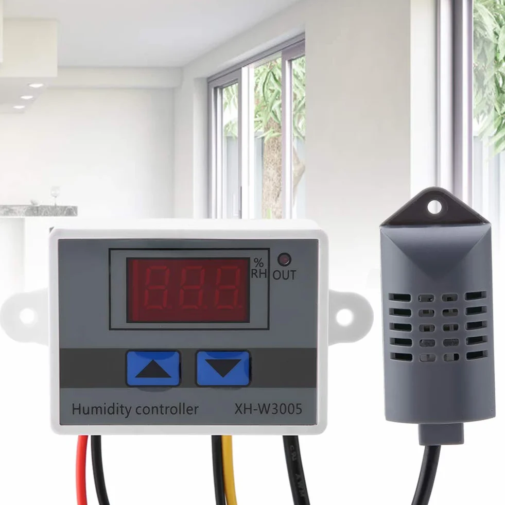 XH-W3005 Cyfrowy Regulator Wilgotności Higrometr z Czujnikiem 12V 24V 220V