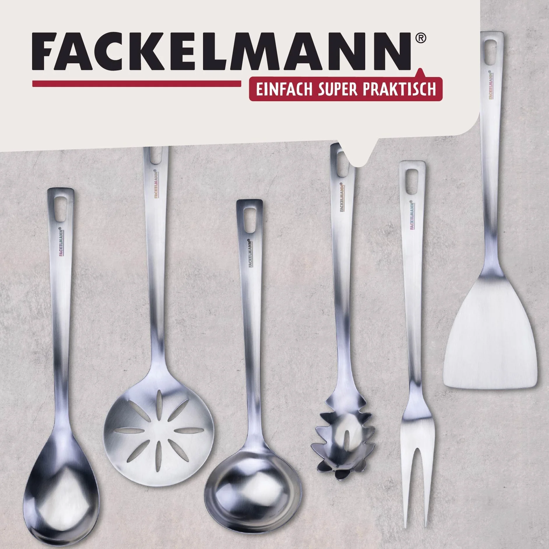 Fackelmann Łyżka do spaghetti Essential ze stali nierdzewnej do zmywarki