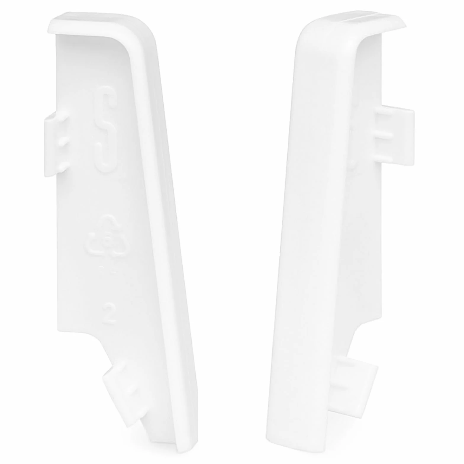 KGM Łączniki do Listwy Przypodłogowej MEGA-Profil (20 x 58 mm) biały - Wymiary: 20 x 58 mm - 2 Sztuki