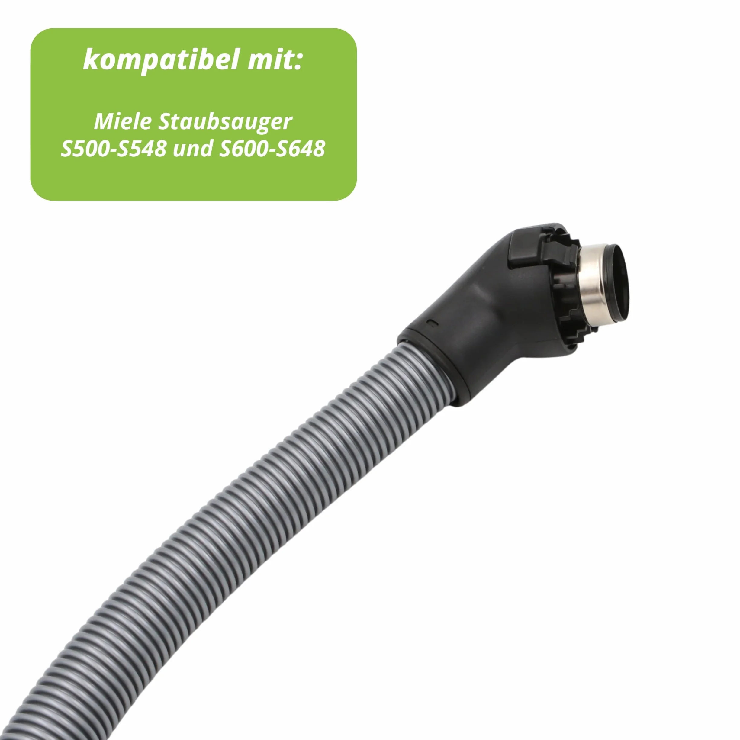 Premium wąż do odkurzacza kompatybilny z Miele S500-S548 i S600-S648 – wąż ssący z uchwytem i podłączeniem do urządzenia Miele S511i, S512i, S548i, S621i, S624i i S648i odkurzaczy