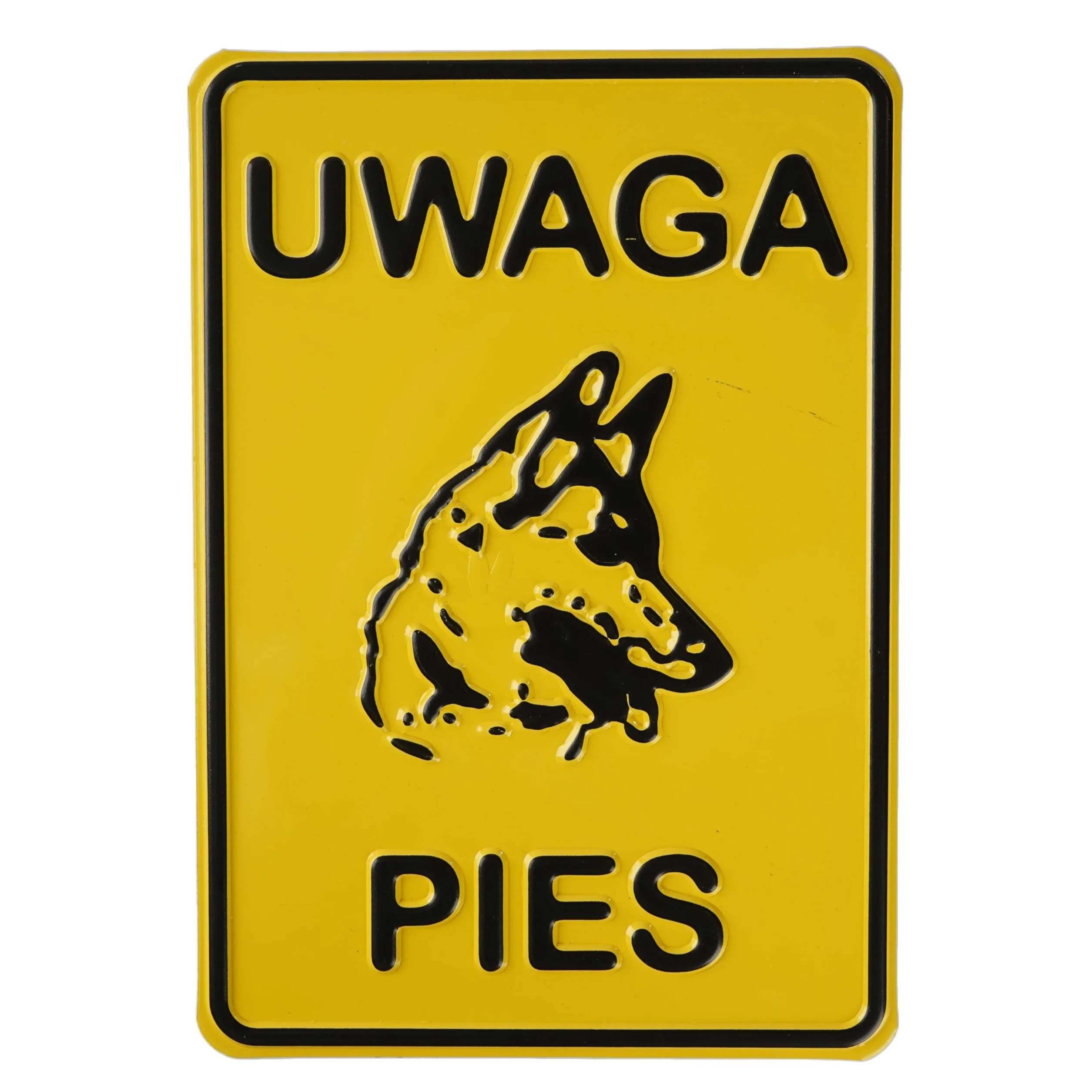 Tabliczka Aluminiowa UWAGA PIES Tablica 14 X 20 cm, Odporna Na Warunki Atmosferyczne, Tablica Informacyjna do Powieszenia Na Ogrodzeniu, Bramie