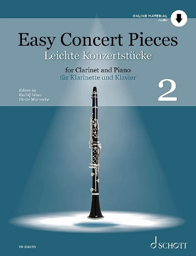 Easy Concert Pieces, Volume 2 - 22 Pieces from 4 Centuries Book with Audio Online: 22 Pieces from 4 Centuries. Vol. 2. clarinet and piano.