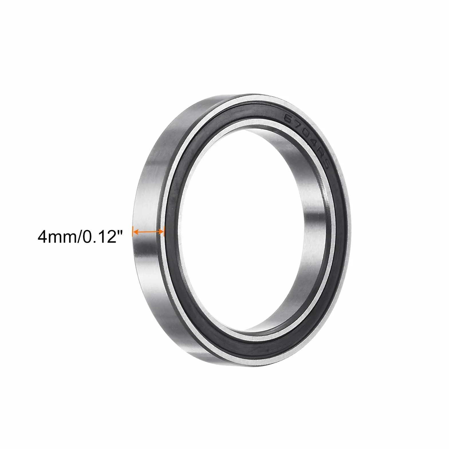 sourcing map 10 sztuk 6704-2RS łożyska kulkowe rowkowe ze stali chromowej, podwójnie uszczelnione gumą łożysko 20 mm x 27 mm x 4 mm
