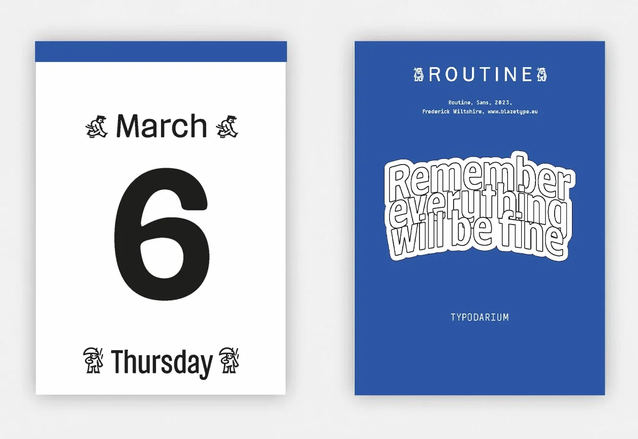 Typodarium 2025 /anglais/allemand: A 365 Day Type Calendar
