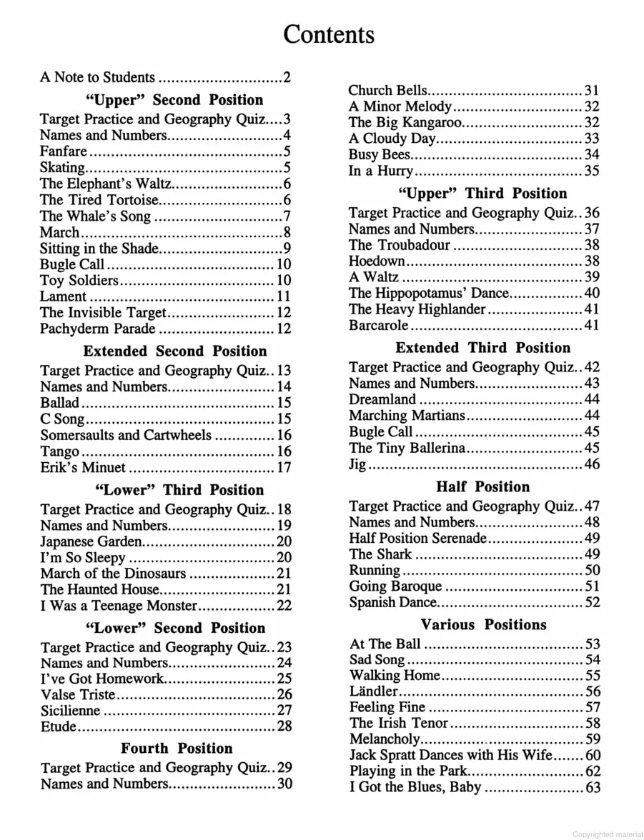 Position Pieces for Cello, Book 1