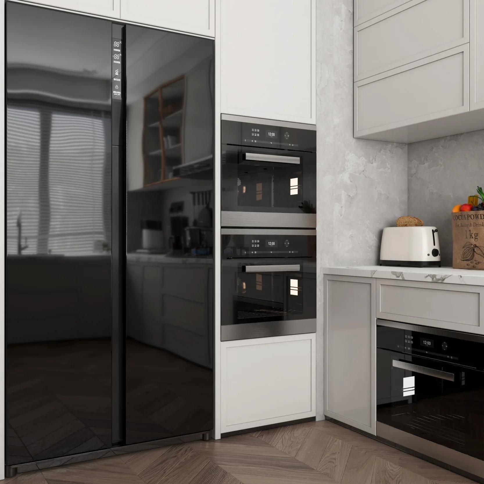 Yenhome Winylowe meble kuchenne czarny połysk 40x300cm tapeta samoprzylepna czarna ściana salon łazienka zmywalne naklejki na meble pokój samoprzylepne naklejki mikrofalowe