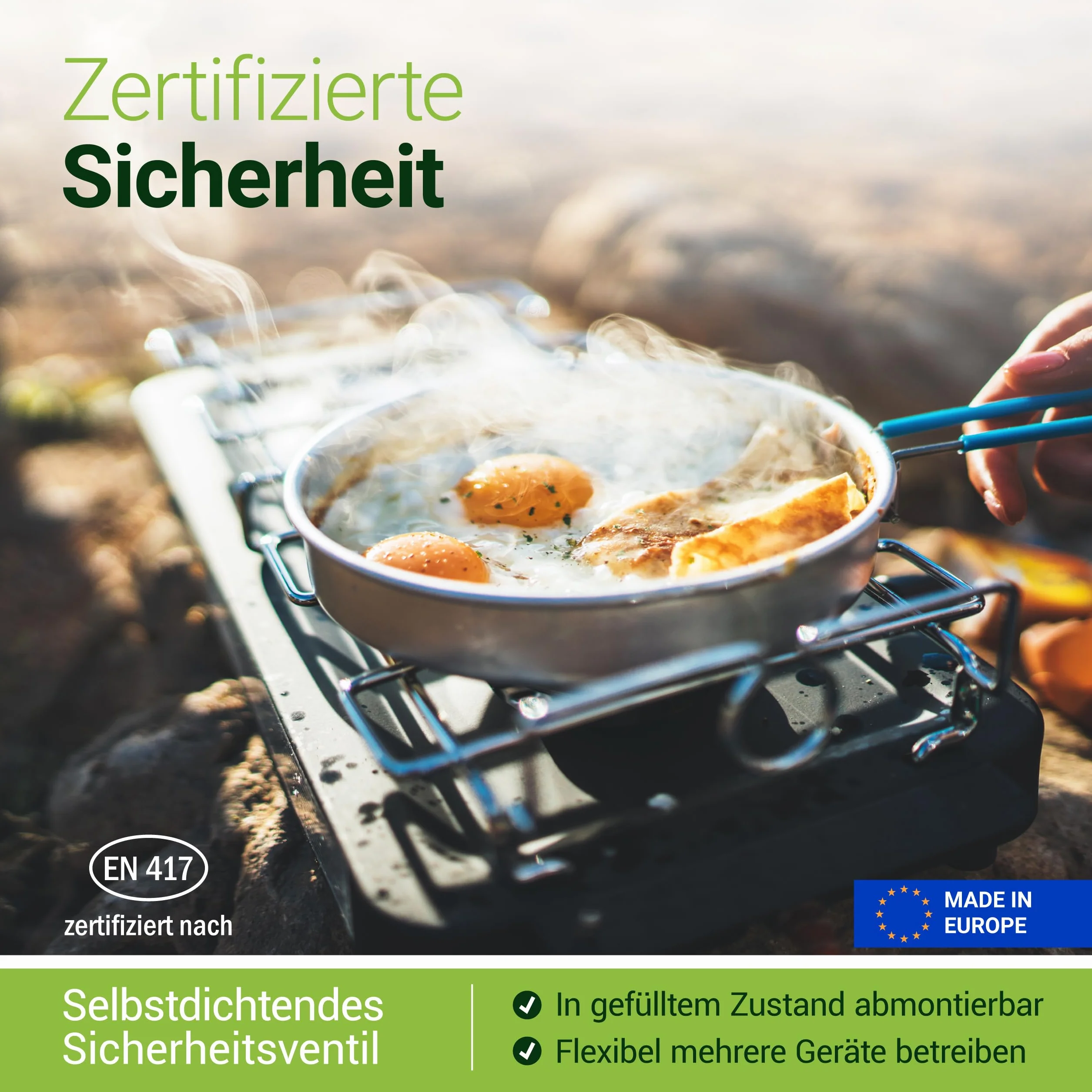 CAMPLORA 8 x 227 g butanu kartuszy gazowych z zaworem MSF-1a do grilla, kuchenki kempingowej, kuchenki gazowej, gazu kempingowego, kartuszy gazowych 227 g, butla gazowa z butanem