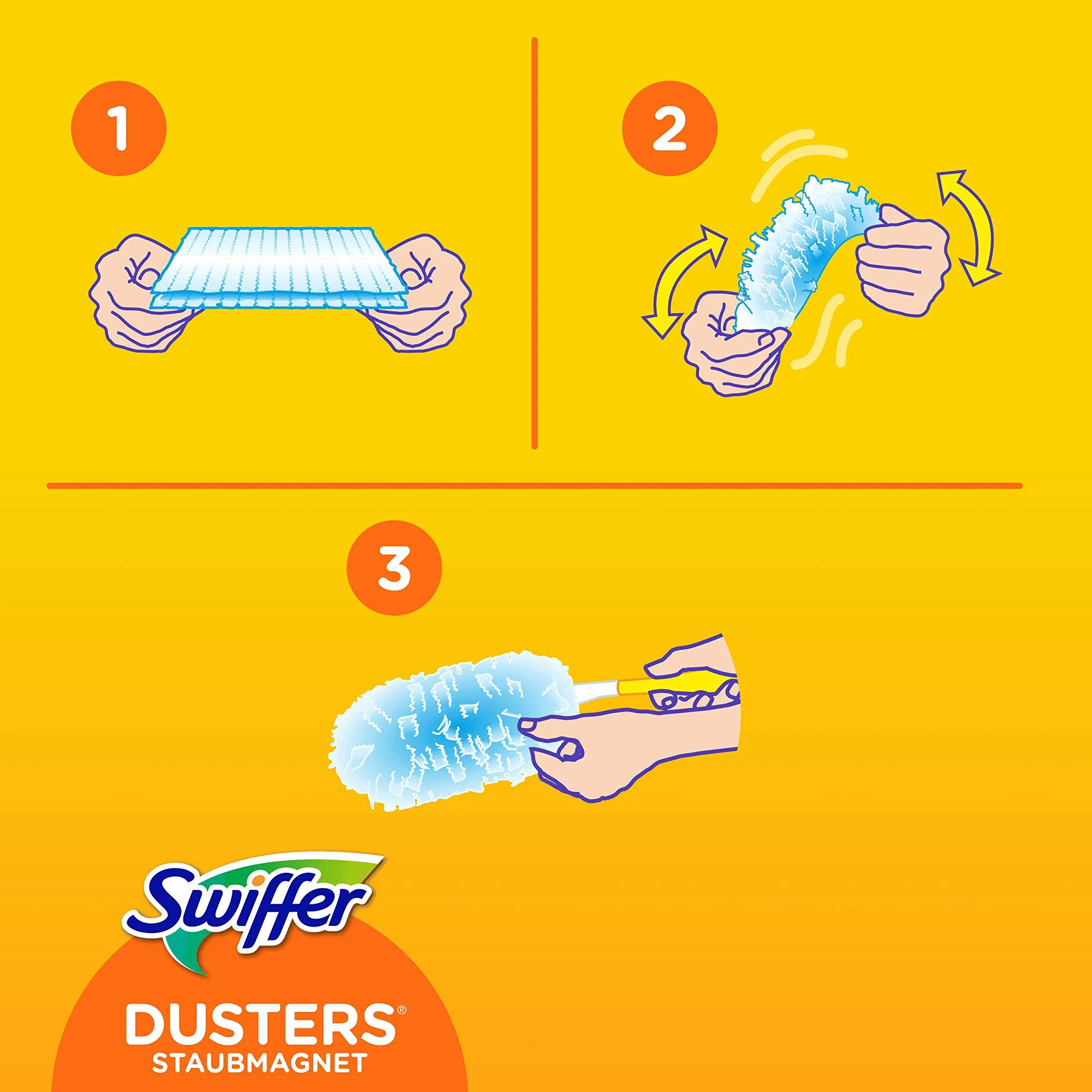 Swiffer Zestaw do kurzu (1 kij + 3 wkłady), zestaw 3 szt