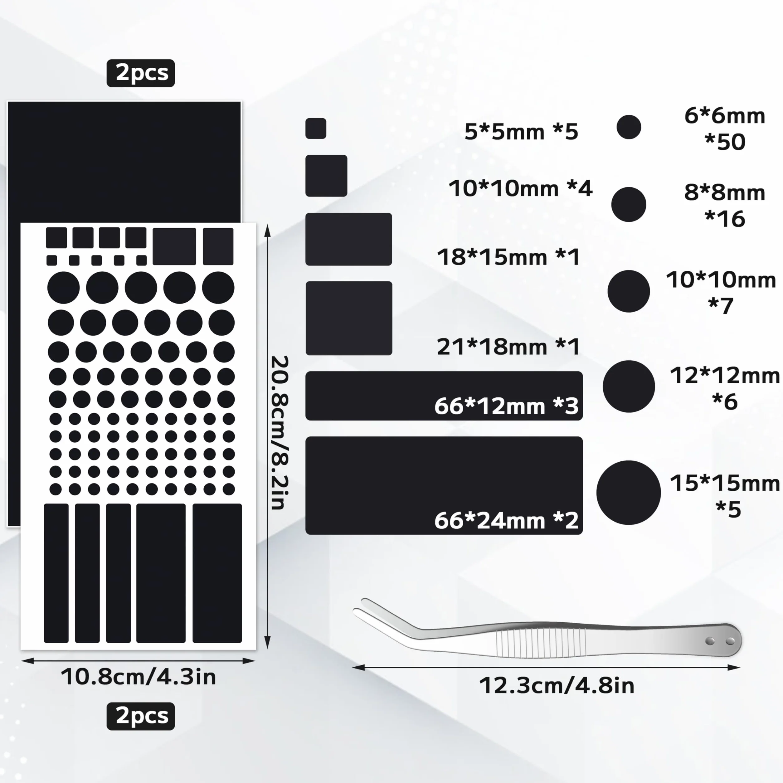 Naklejka LED blokada światła naklejka blokada światła filtry LED możliwość przyciemniania do elektronicznego routera TV 4 arkusze z 1 szt. ciemne pęsety 90% światła