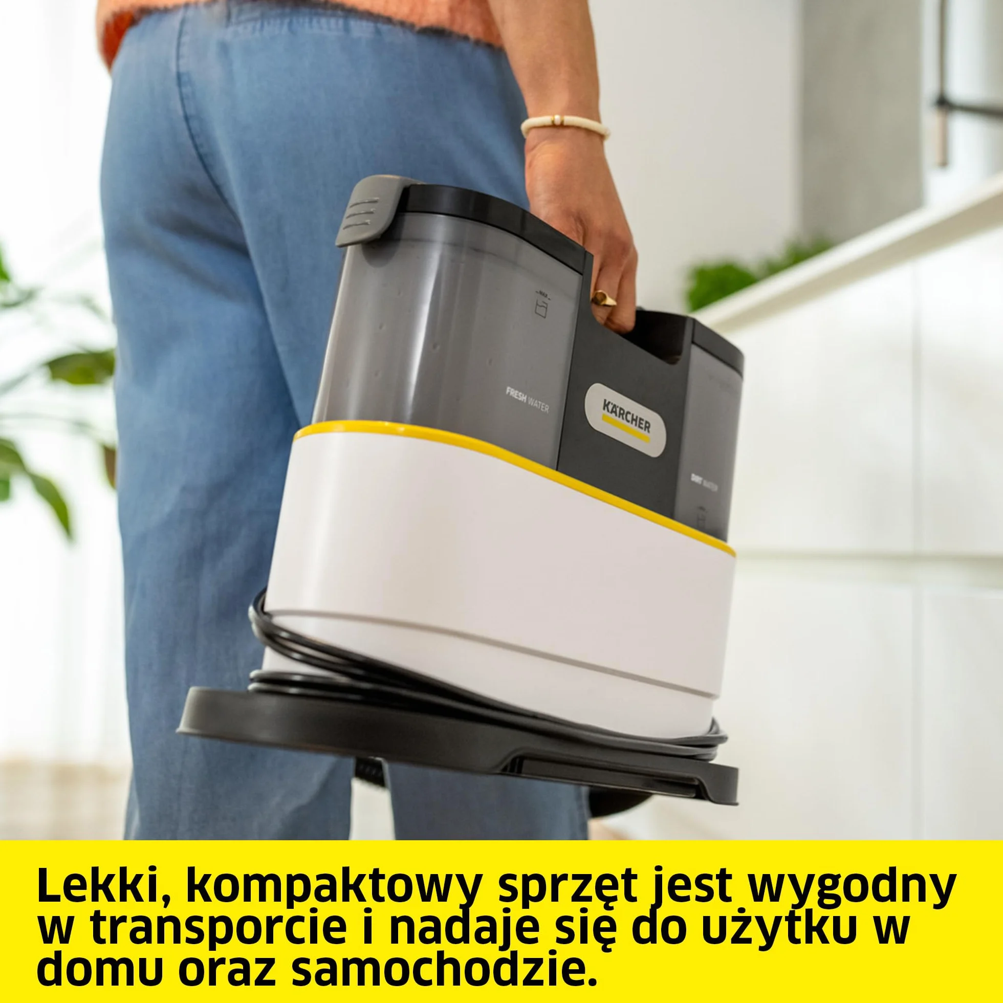 Kärcher odkurzacz piorący SE 2 Spot Care, moc pobierana: 450 W, zbiornik na czystą wodę: 1,5 l, powierzchnia: 2,89 m², waga: 4,2 kg, dysza z podkładką piorącą, dysza do plam i środek czyszczący RM 519