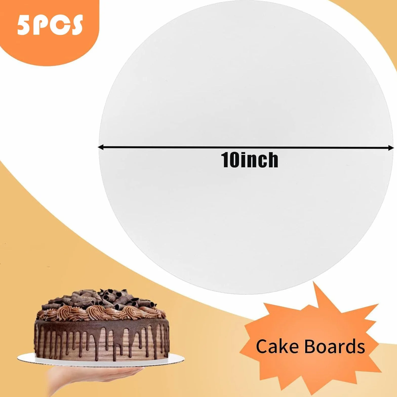 Patera na tort okrągła 30 cm biała Premium z kartonu