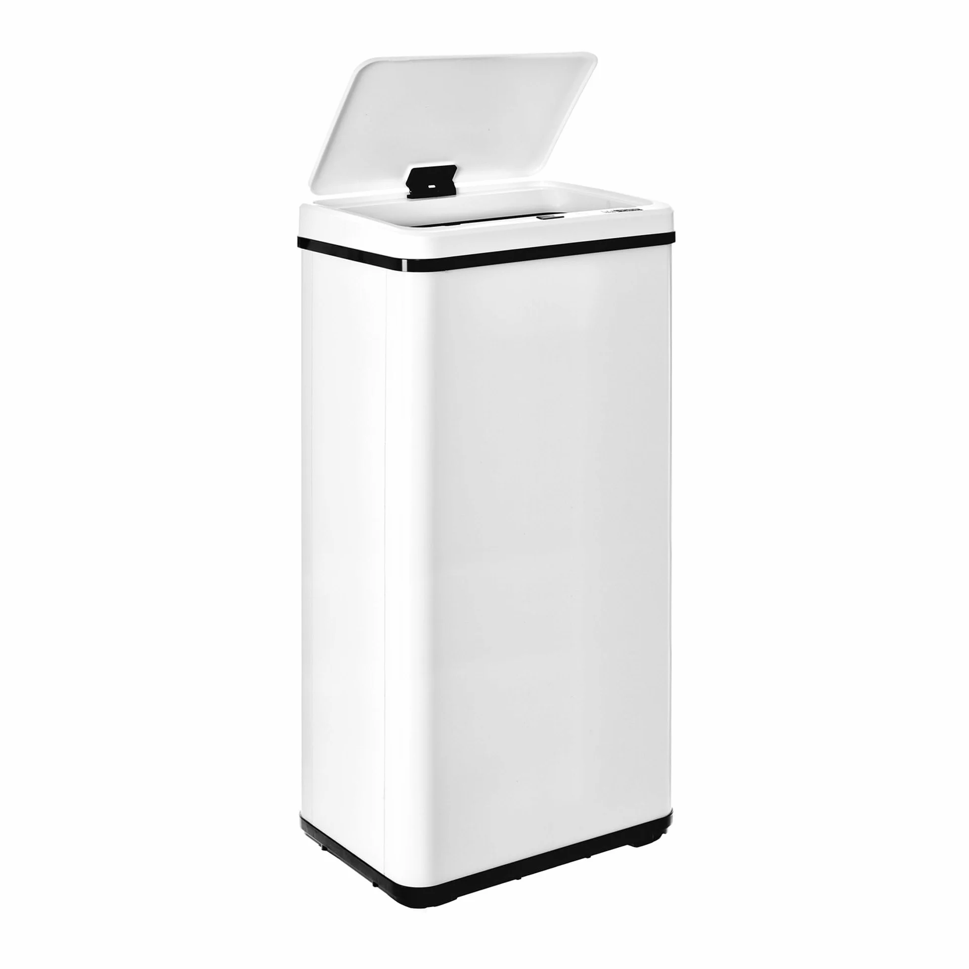 WELL HOME inteligentny kosz na śmieci bez nóżek z automatycznym otwieraniem lub kontaktem ręcznym, 60 l, wysokość: 79,5 (x 35,5 x 26), biały