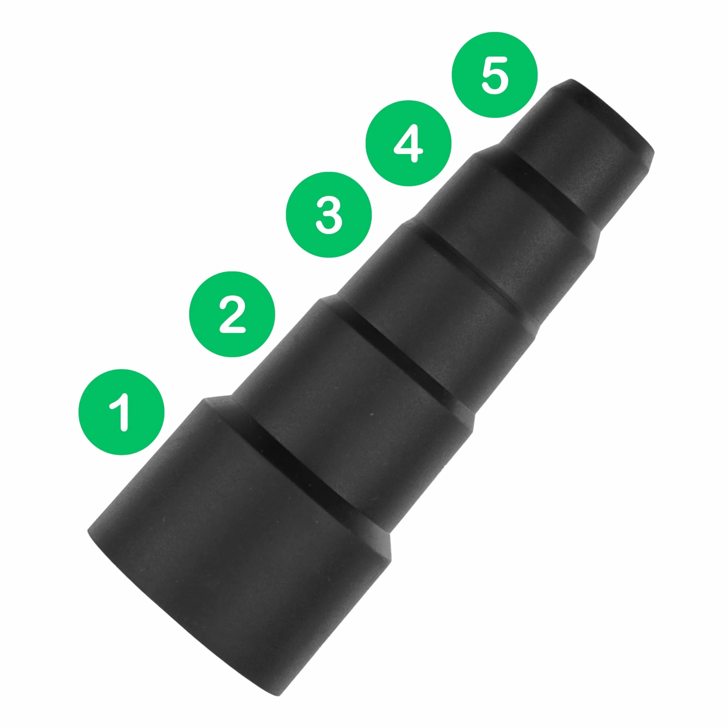 Uniwersalny adapter do odkurzaczy, 2 sztuki, kolor czarny, kompatybilny z Bosch, Makita, Kärcher i innymi, 5-stopniowy z średnicą zewnętrzną 50-27 mm, średnicą wewnętrzną 44-21 mm, reduktor adaptera