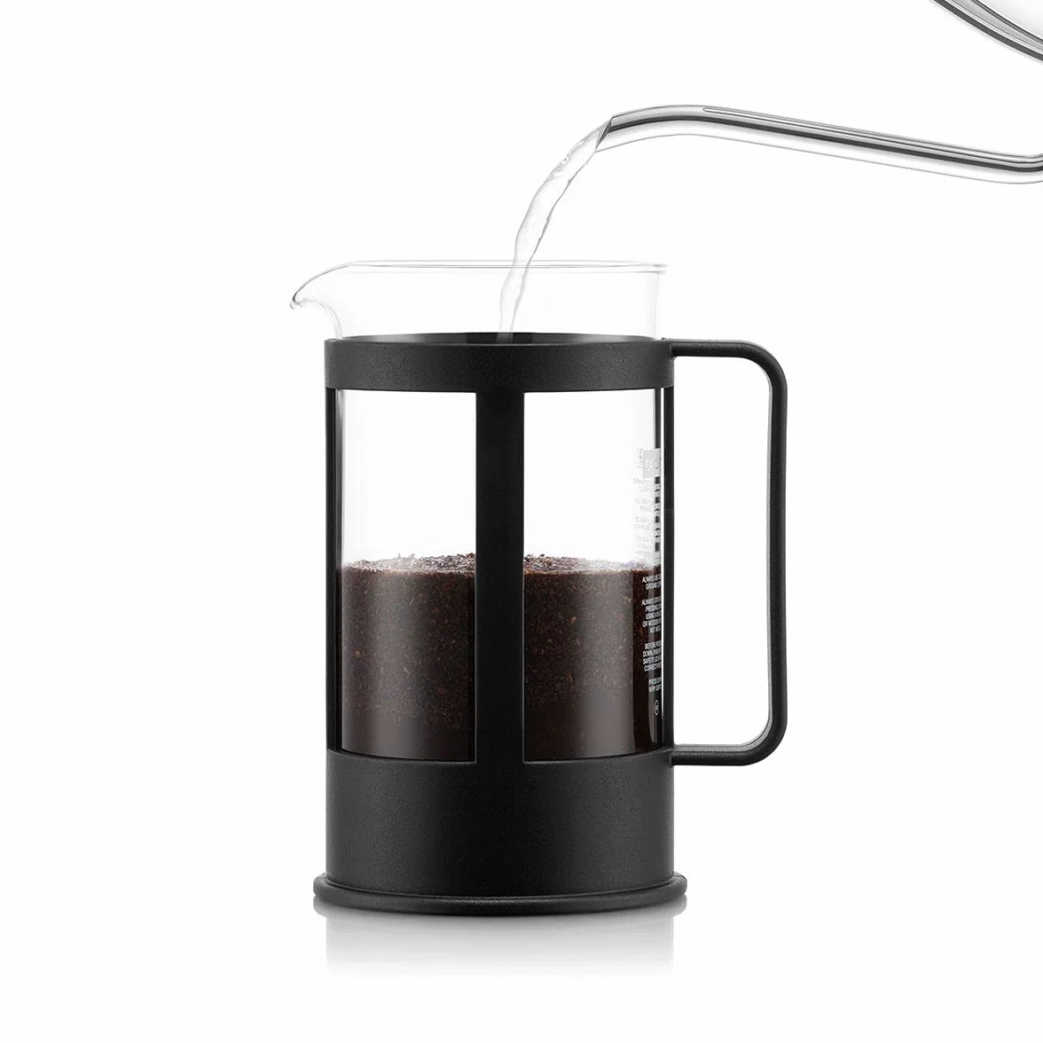 Bodum 1784-01 KENYA zaparzacz do kawy (system prasy Franch, nadaje się do mycia w zmywarce), czarny, 0,5 l, 4 filiżanki