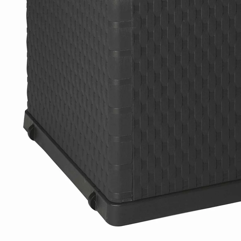 vidaXL Skrzynia ogrodowa, antracytowa, 120x56x63 cm, rattan PP