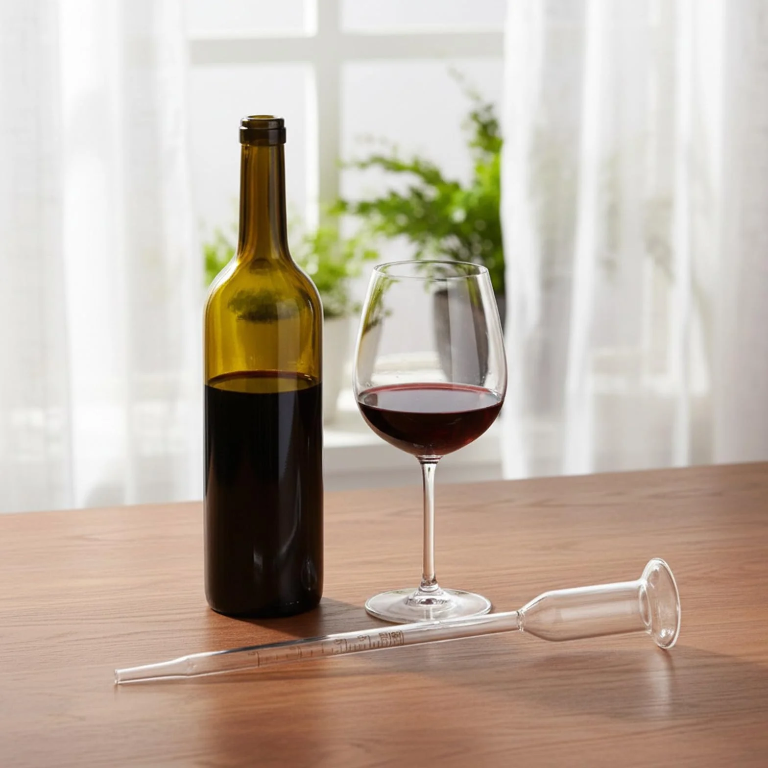 Winometr szklany Profesjonalny miernik alkoholu 0 do 25% dla wina, likierów i wyrobów własnej destylacji Precyzyjne urządzenie pomiarowe dla domowych browarników i winiarzy (precyzyjna praca)