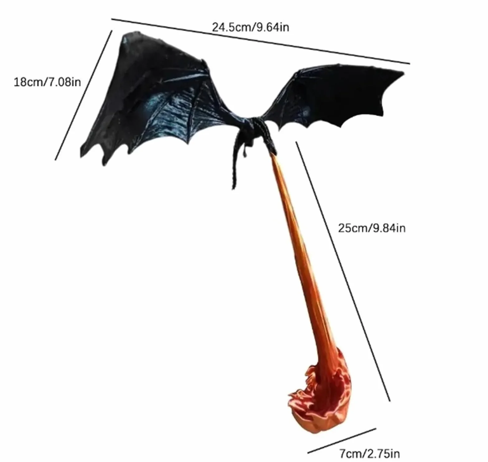 Kącik z książkami Dragon Book Nook, Kącik z książkami Dragon Flame Book Enders, posąg smoka, dekoracja na Halloween