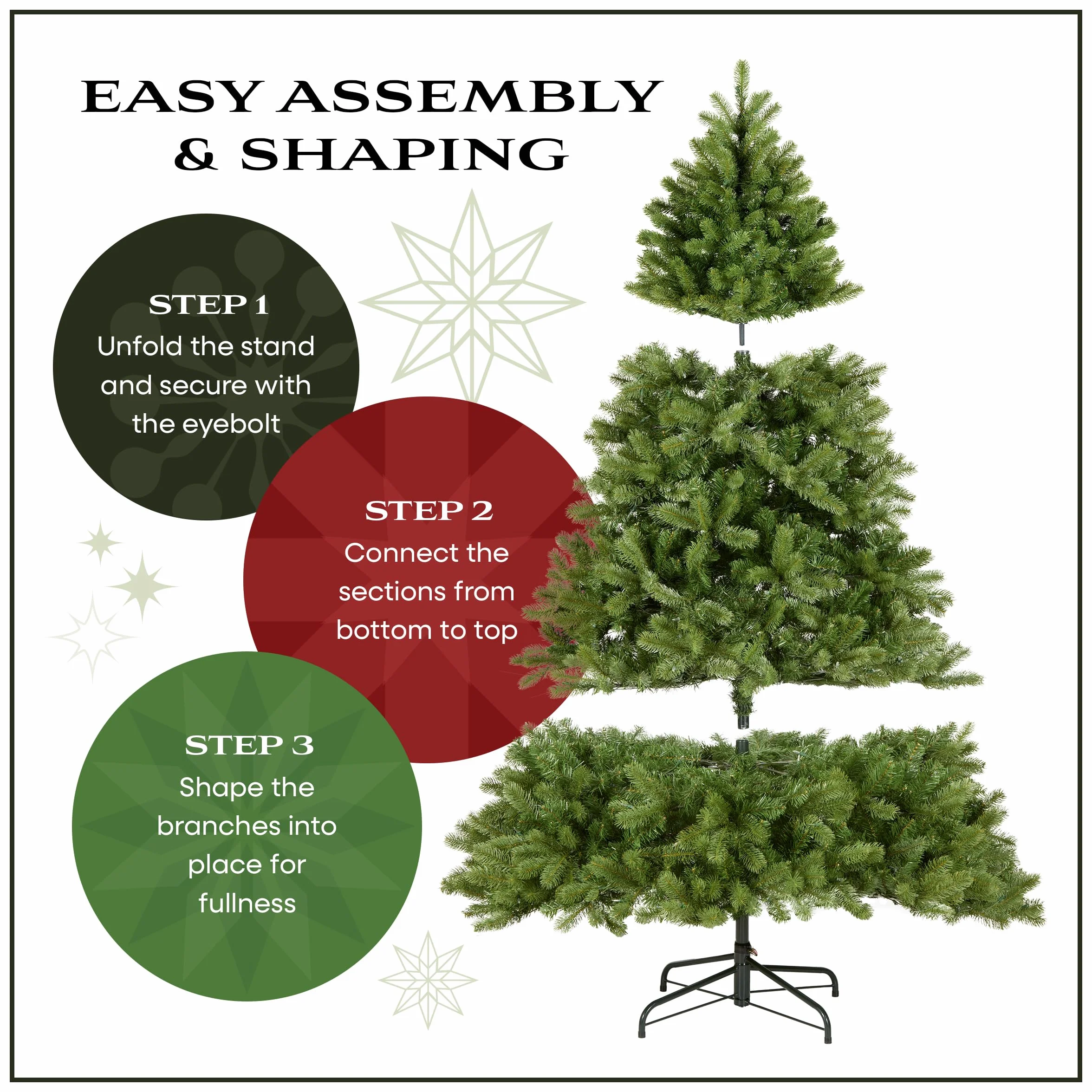 National Tree Company Zawiera podstawkę, wąską jodłę Kingswood 9', zielony, 2,1 m