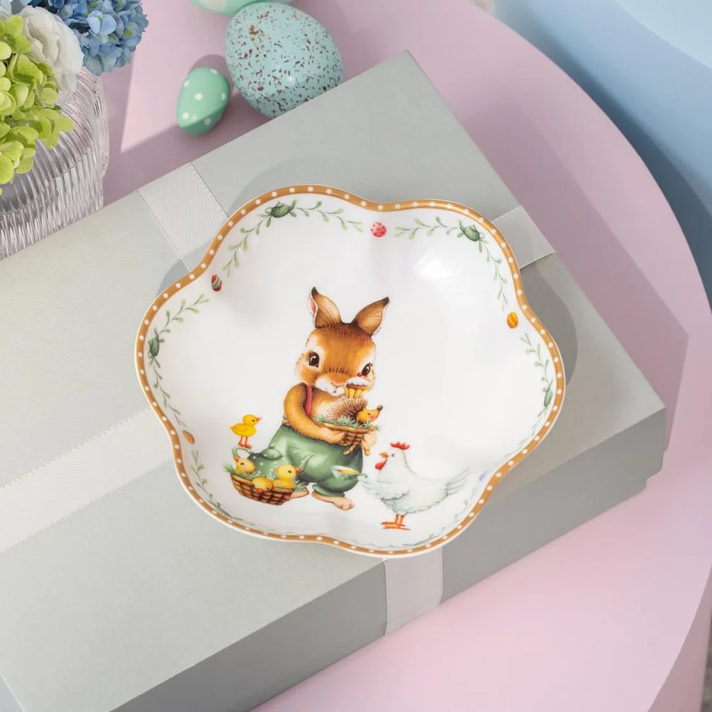 Villeroy & Boch – Annual Easter Edition miseczka 2026 kolorowa, akcenty w złotym kol., miska wielkanoc., prezent wielkanoc., dekoracja, edycja limit., porcelana Premium, przedmiot kolekcj.