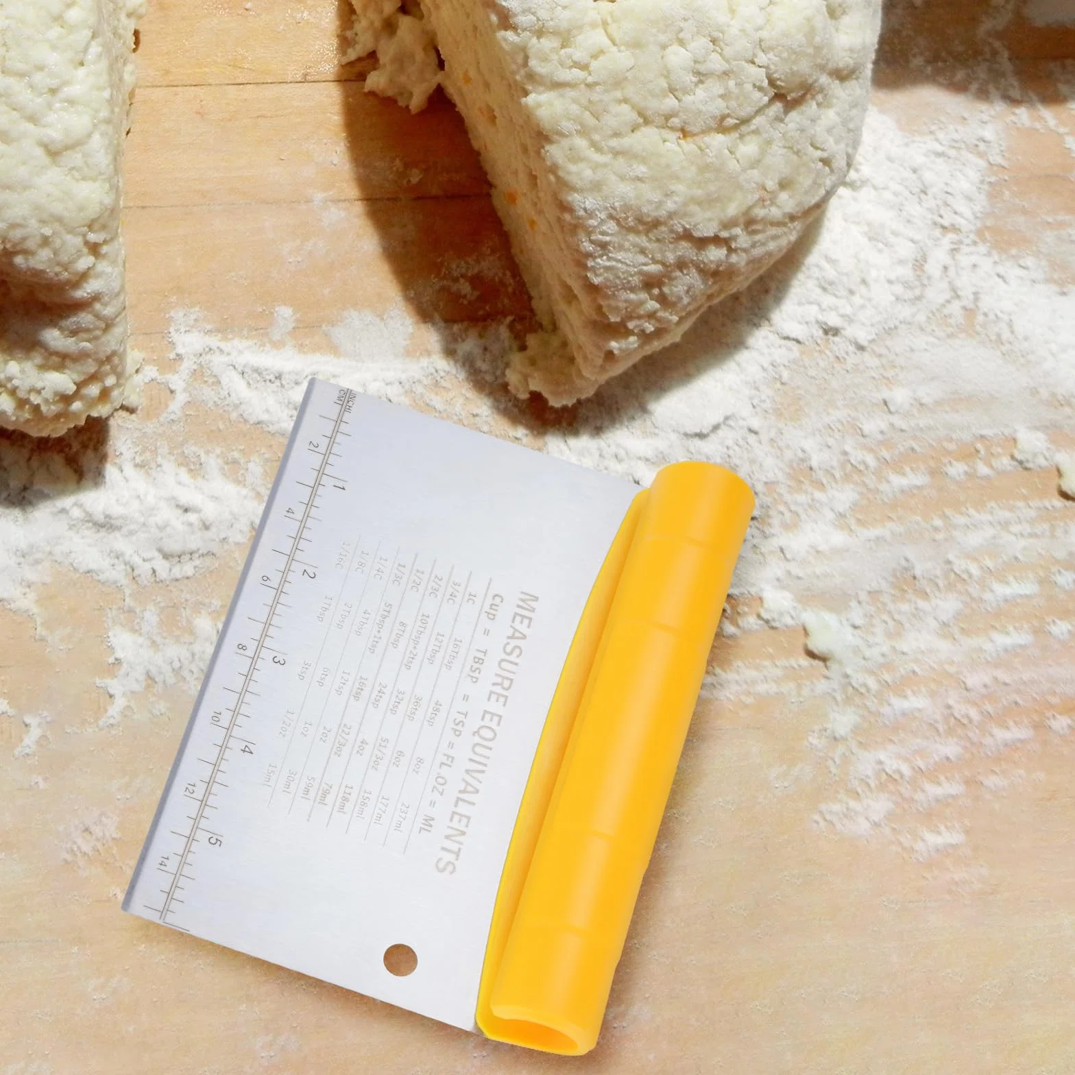 Nóż do ciasta ze stali nierdzewnej, zestaw 2-częściowy, skrobak do ciasta, plastikowa szpatułka, pomocnik kuchenny