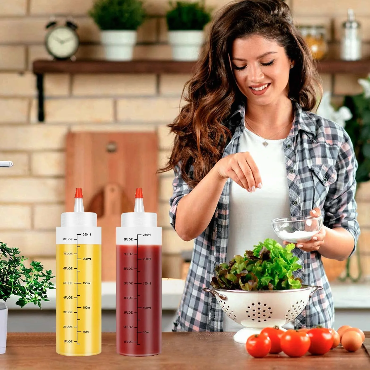Butelka do wyciskania 250 ml przezroczysty dozownik do sosu