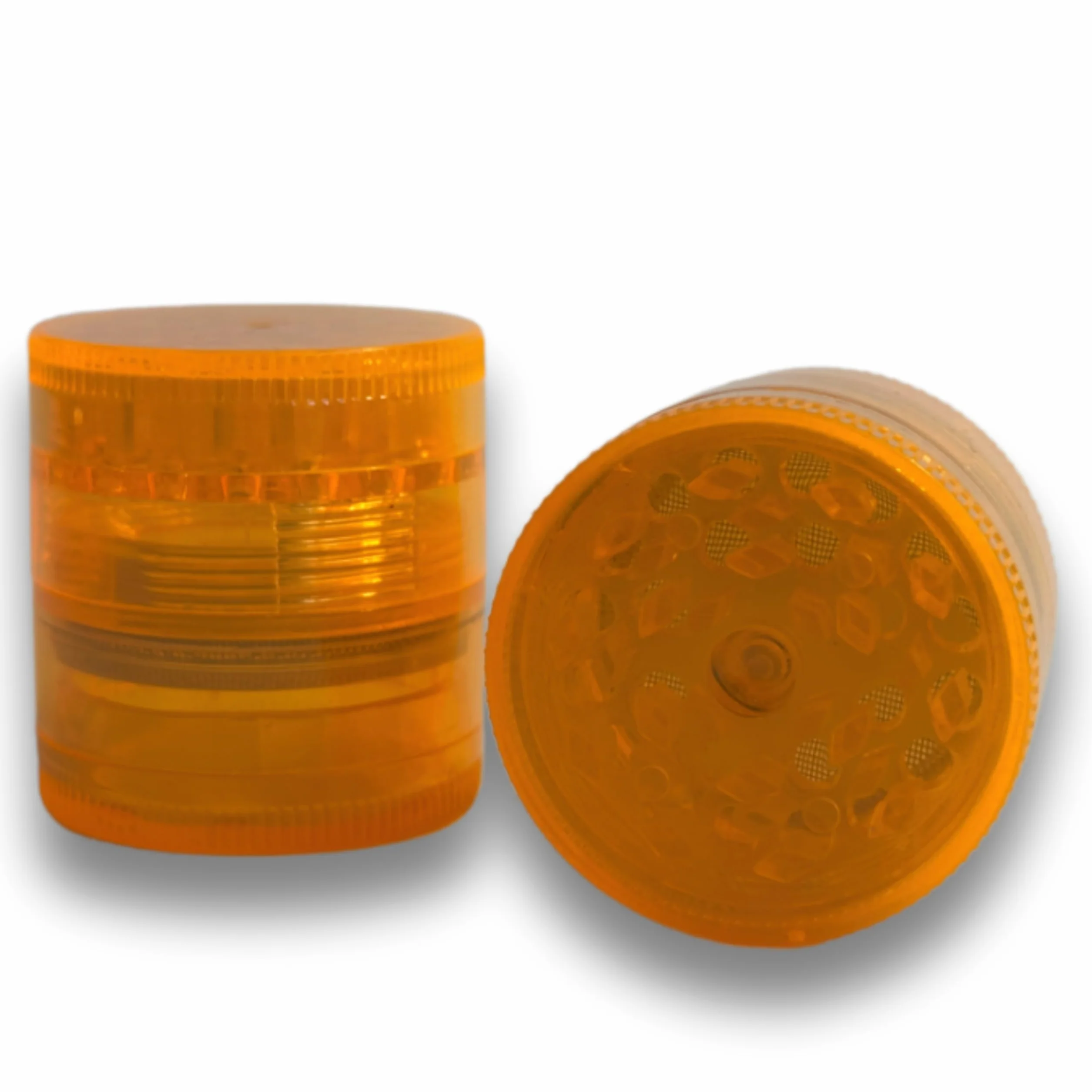 Krautmeister 4-częściowy młynek do ziół 25 mm z sitkiem na pyłki mango pomarańczowy