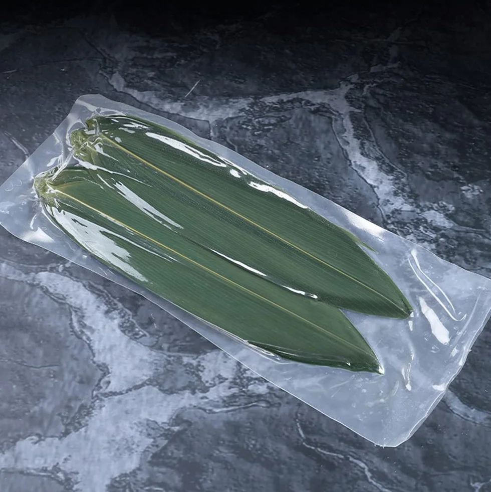 Liście Bambusa do Sushi, 100 Szt. Dekoracji, Liść Bananowca do Gotowania i Serwowania Sashimi