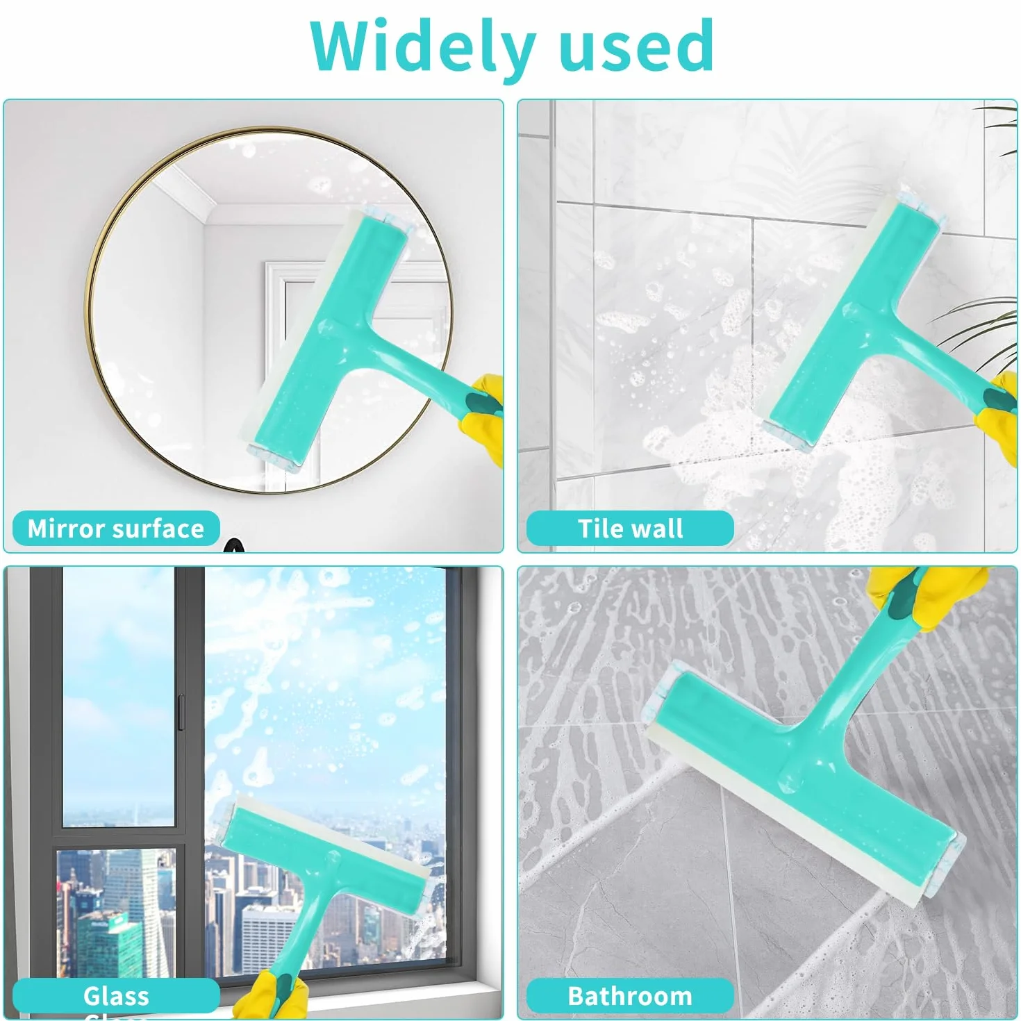 3 sztuki wymiennych pokrowców na wycieraczkę Leifheit Window and Frame Cleaner L, 32 cm wymienny pokrowiec z mikrofibry do czyszczenia okien bez smug, 32x6cm