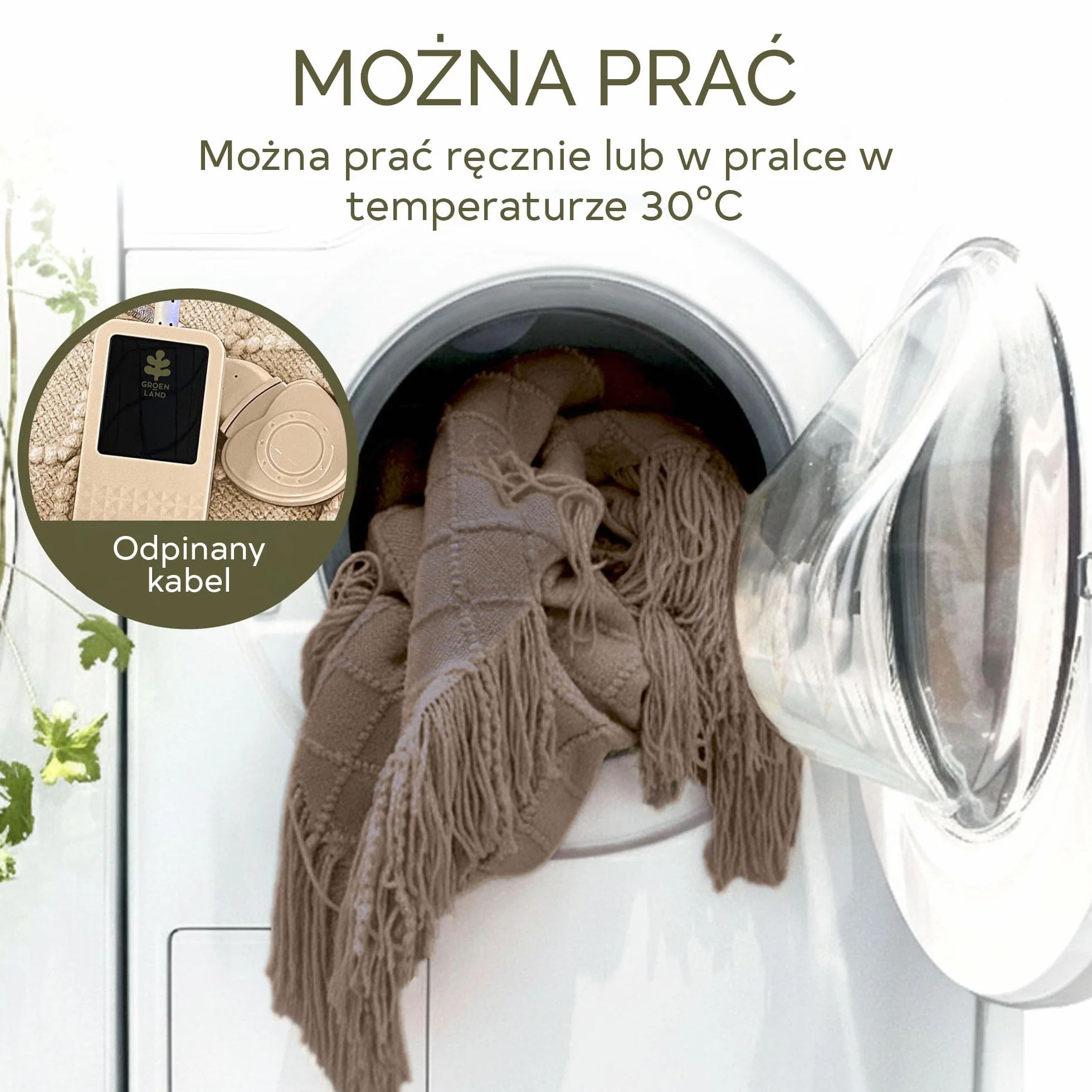 Groenland BOHEM koc elektryczny 180 x 130 cm – koc termiczny z 9 poziomami ciepła i funkcją automatycznego wyłączania – duży koc elektryczny na łóżko i sofę – koc elektryczny do prania – czerwony