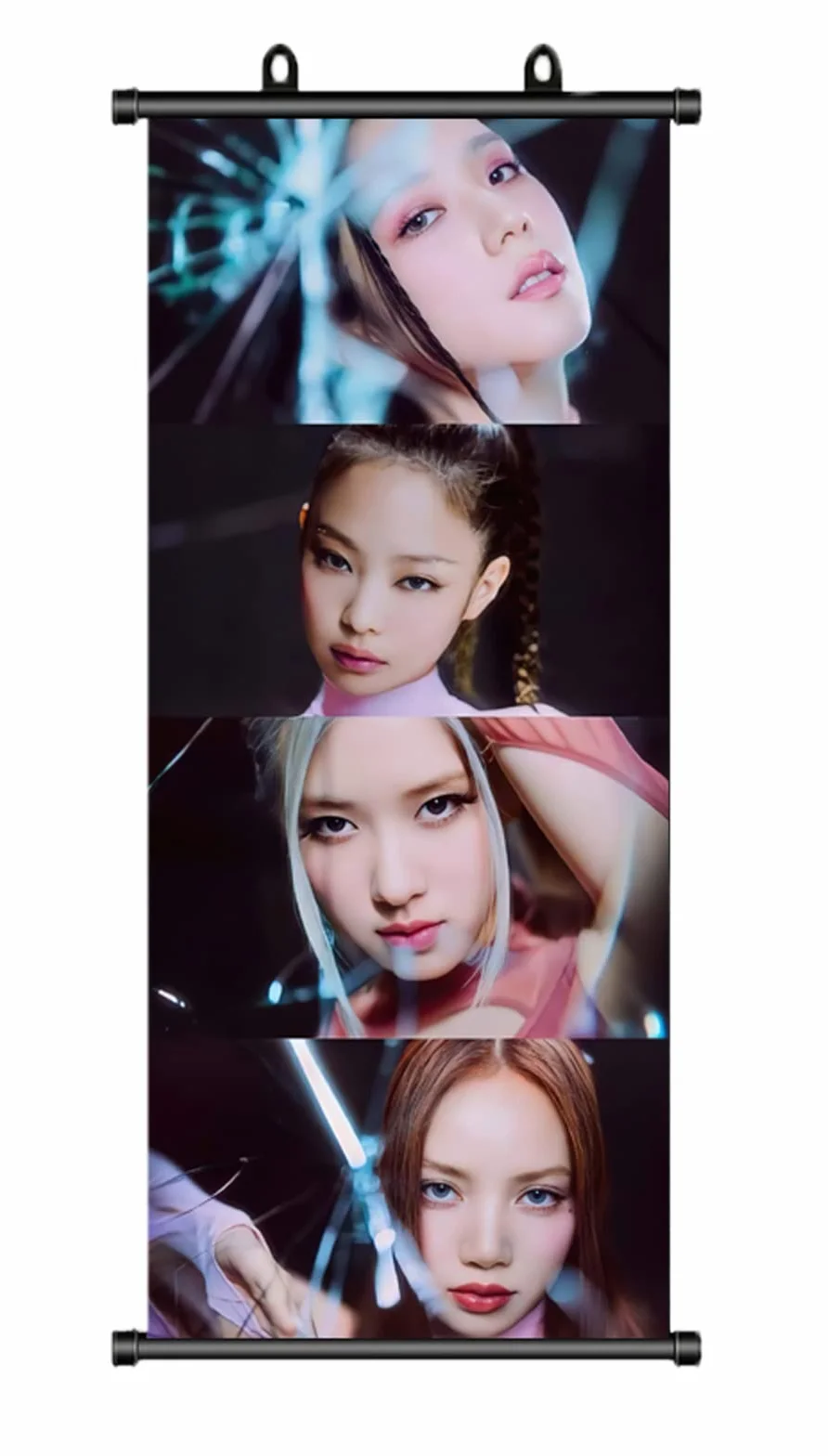 TuYines Blackpink Merchandise - obraz na rolce, artykuł dla fanów, plakat przewijany, prezent, plakat materiałowy do dekoracji ścian 70 x 30 cm
