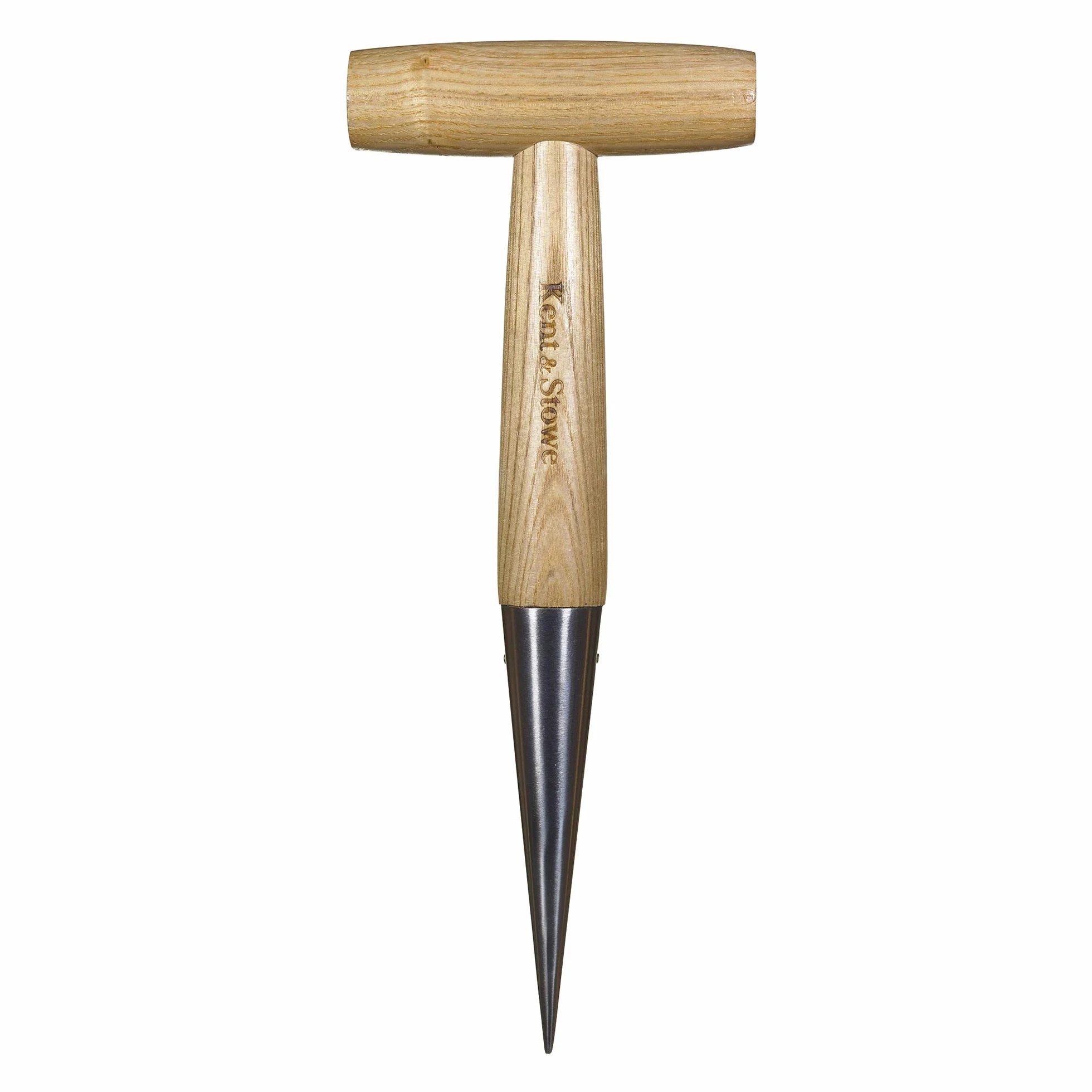 Kent & Stowe Drewno do sadzenia sadzonek – drewno do sadzenia cebuli i sadzonek, drążek pikierowy z uchwytem z drewna jesionowego, długość: 28,5 cm