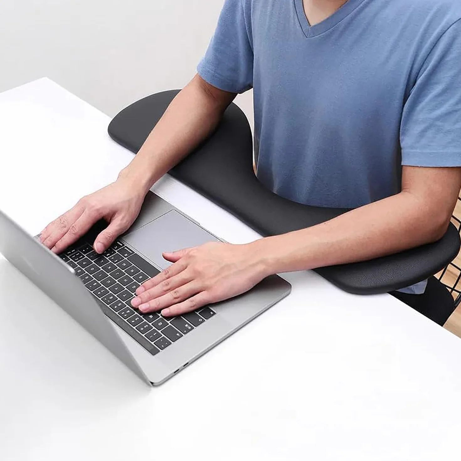 Składane przedłużenie biurka, podłokietnik 68 cm, ergonomiczna skóra pod pachami, wyściółka na nadgarstki i łokcie, do domu i biura, łatwe pisanie i łagodzenie bólu
